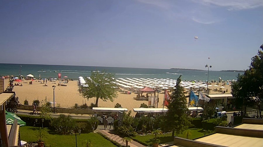 Слънчев Бряг уеб камера времето на живо 'Слънчака', комплекс курорт, хотел Белвю, плаж Черно море, live webcam sunny beach resort