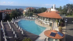 Созопол времето уеб камера на живо плаж и залив Черно море, панорама 'Стария град', live online camera Sozopol