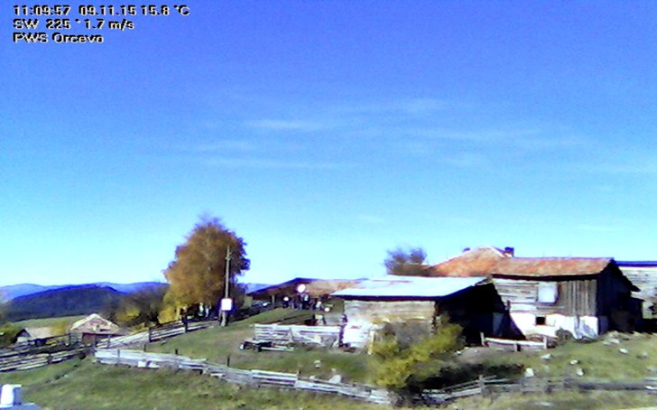 Село Орцево времето на живо уеб камера, област Благоевград, Родопа планина, live webcam